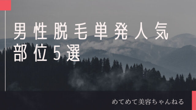 男性脱毛 人気部位