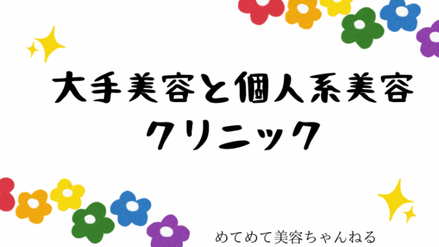 大手美容クリニック 個人系美容クリニック